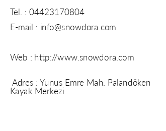 Snow Dora Hotel iletiim bilgileri